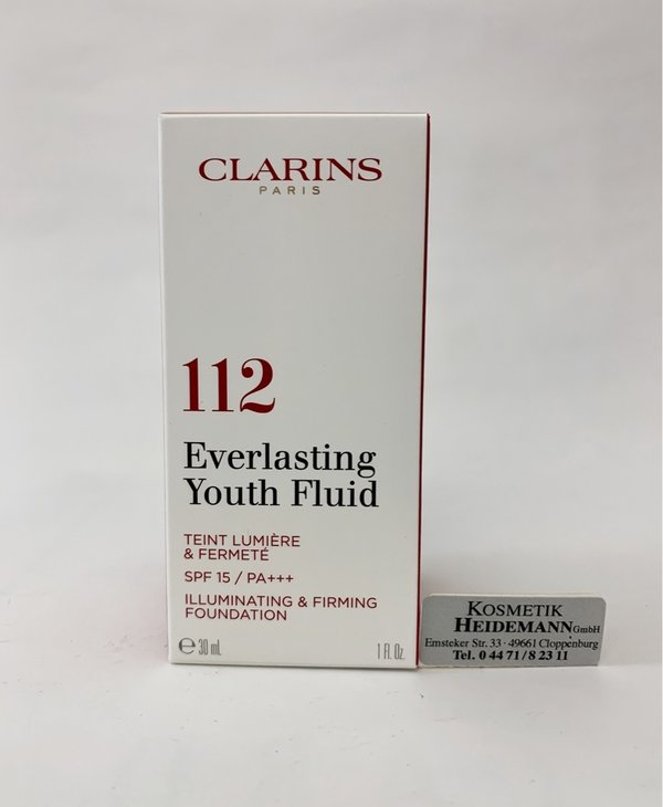 Clarins Everlasting Youth Fluid Foundation Nr.112 Amber