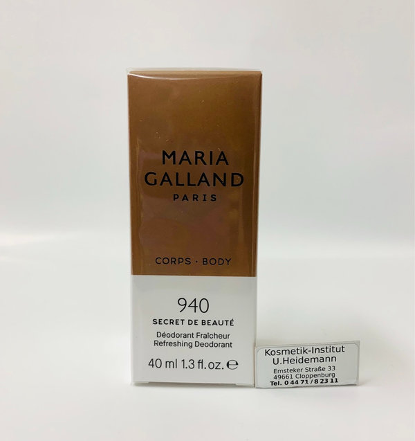 Maria Galland 940 Secret De Beaute Deodorant Fraicheur  (40ml)