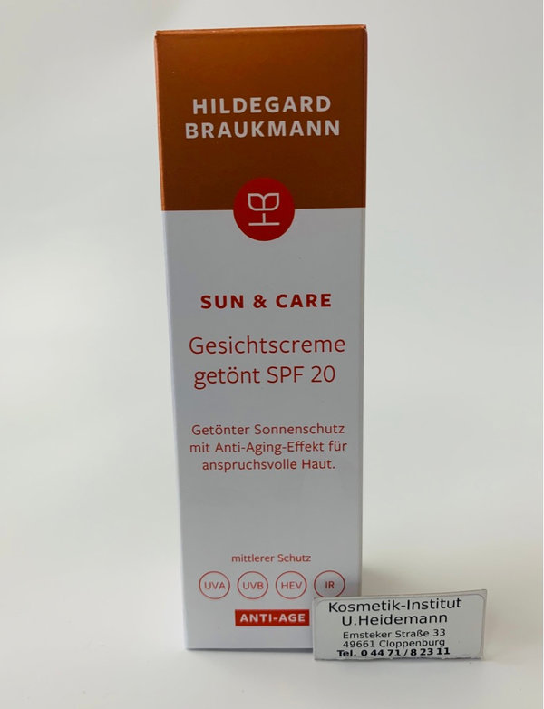 Hildegard Braukmann Sun & Care Gesichtscreme getönt Anti-Age SPF 20  50ml