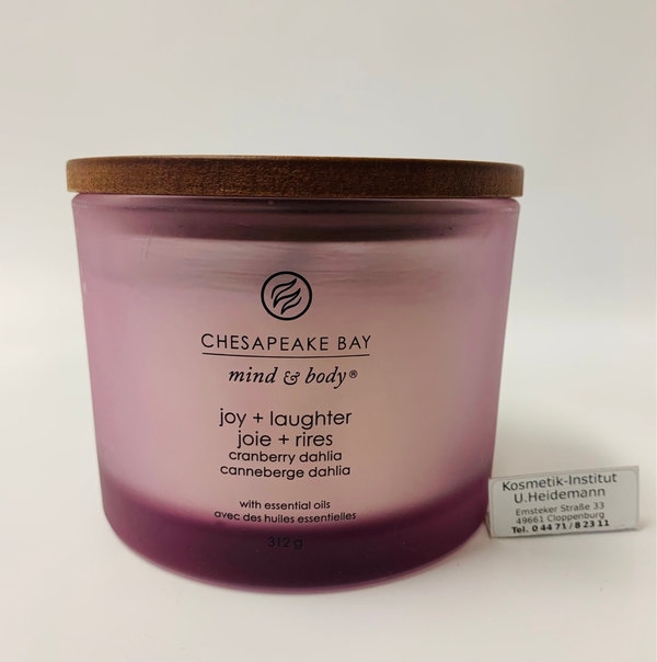 Chesapeake Bay Joy +Laught Cranberry Dahlia 3-Docht (312g)