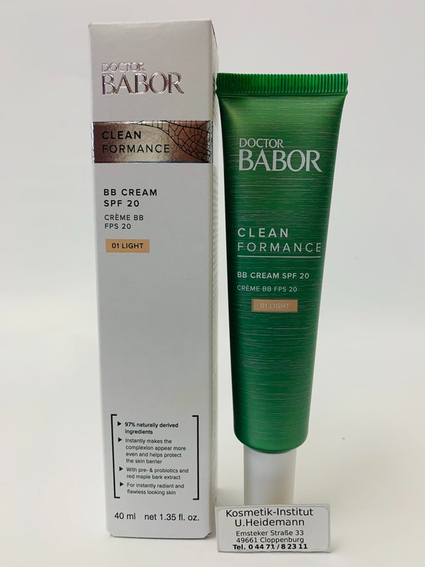 Babor Clean Formance BB Cream SPF 20 Nr.01 light (40ml)